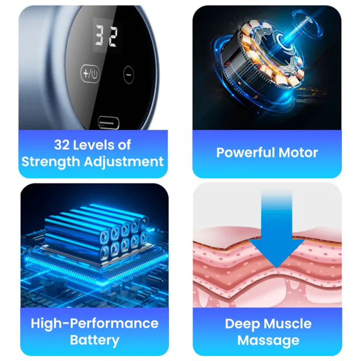 4 in 1 Multi-Function Vibration Massage Gun