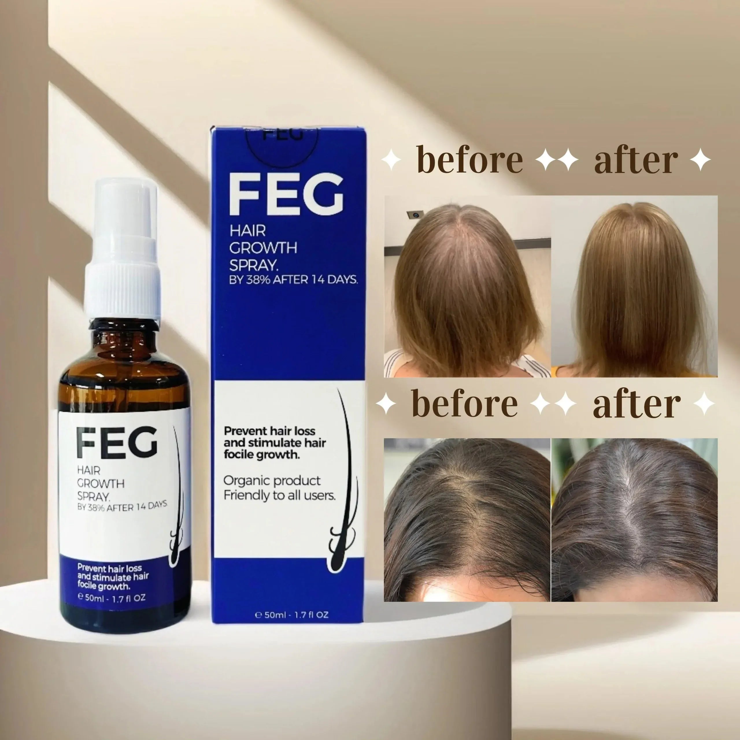 FEG PLUS Hair &amp; Beard Growth Serum Spray