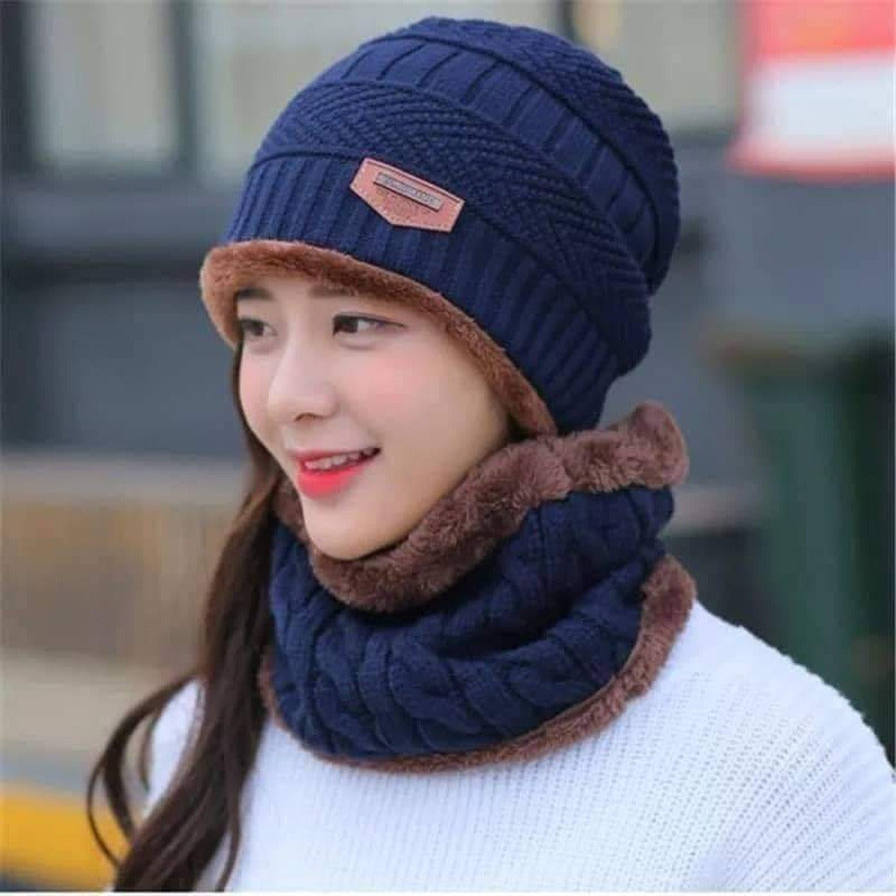 Wool Cap With Neck