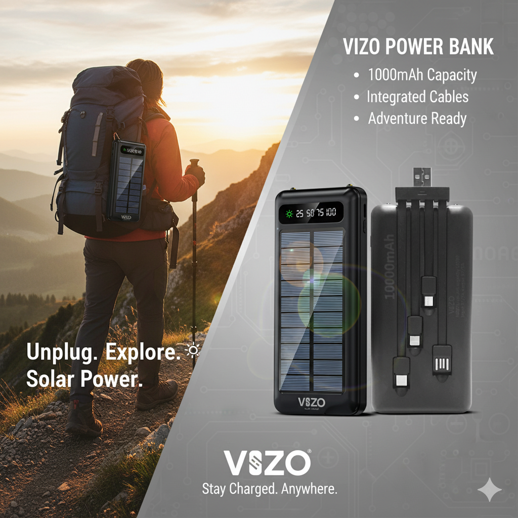 Vizo Solar 01 Power Bank | Best Quality Power Bank