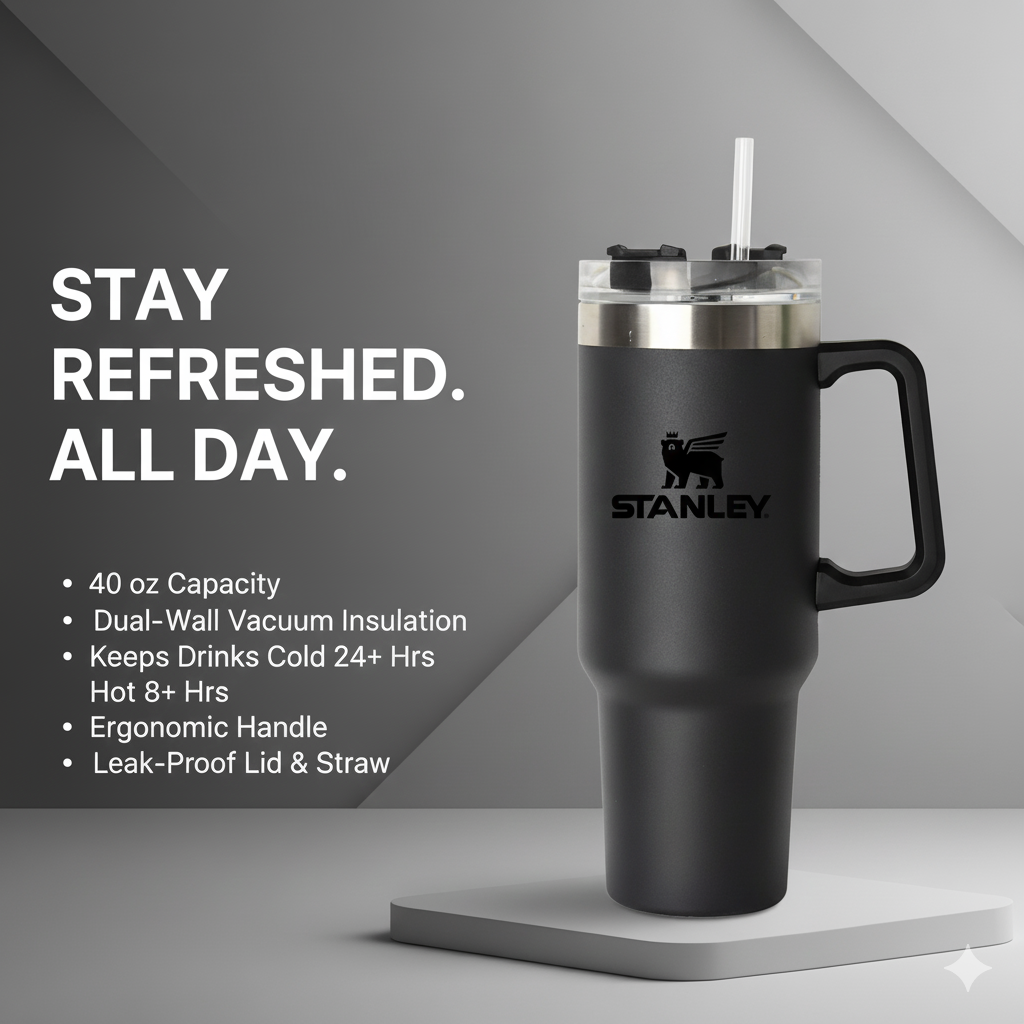 Stanley 40 Oz Quencher Tumbler Random Colors (With Box)