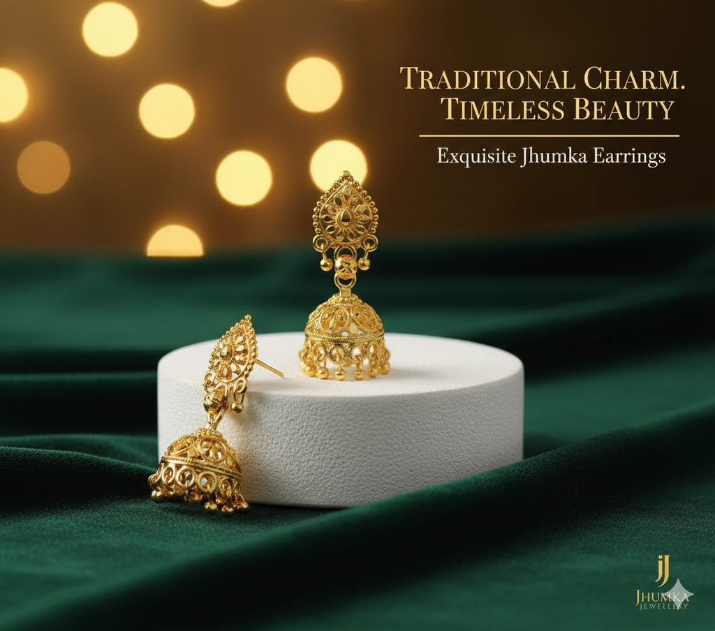 1 Pair Golden antique jhumke