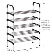 5 Layer Stainless Steel Layer Shoe Rack